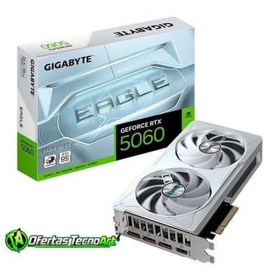 Placa de Vídeo Gigabyte GeForce RTX 5060 Eagle OC Ice 8GB