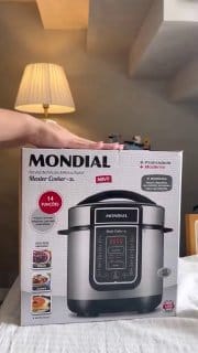 Panela de Pressão Elétrica 6L Mondial Master Cooker PE60 Preta Inox 127V