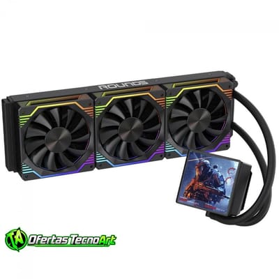 Water Cooler Round5 Zephyro Black 360mm ARGB com LCD