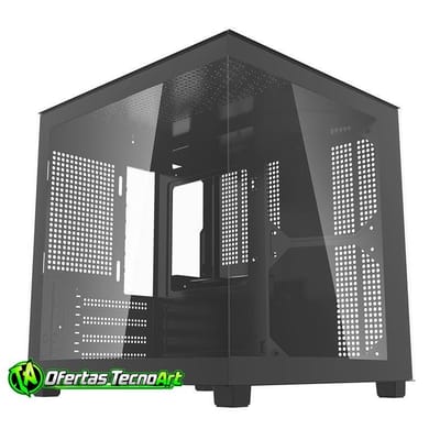 Gabinete Gamer Aquário Aigo Apollo A275 Mini-Tower Vidro Preto