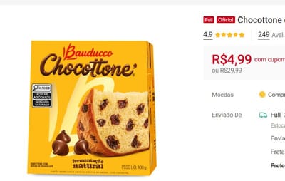 Chocottone com Gotas de Chocolate 400g Bauducco