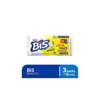 Bis Tripack Chocolate Branco Lacta 302,4G