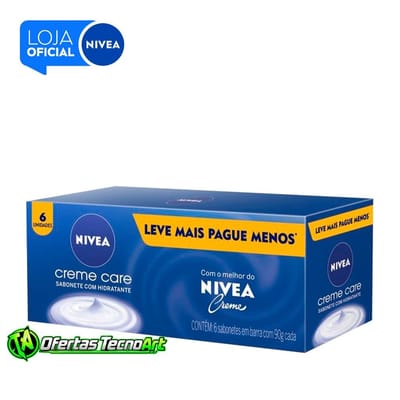 Kit NIVEA Sabonete em Barra Creme Care 90g (6 unidades)