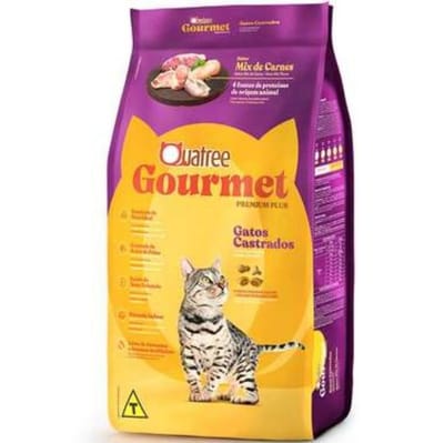 Ração Quatree Gourmet Castrado 1 kg Mix de Carnes