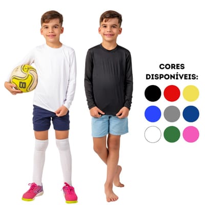 Camisa UV proteção solar infantil 2 a 14 anos