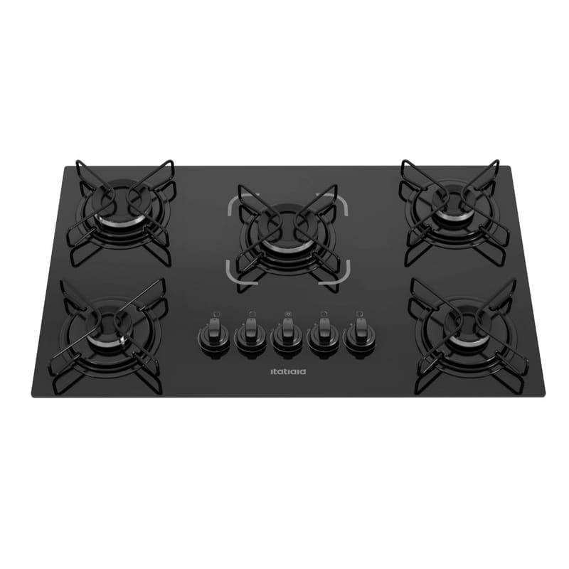 Cooktop Itatiaia Essencial 5 Bocas Preto. Bivolt 127V/220V com Acendimento Automático
