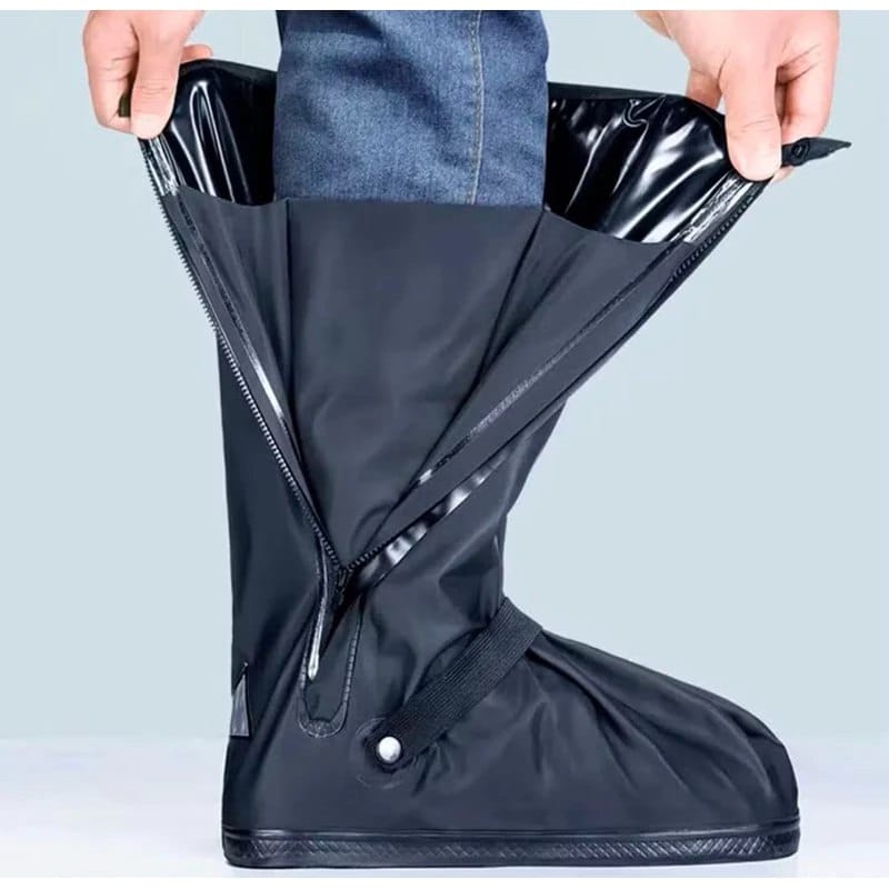 bota Galocha Impermeável Polaina Unissex para Chuva Motoqueiro | Cobre Sapato Borracha Antiderrapante