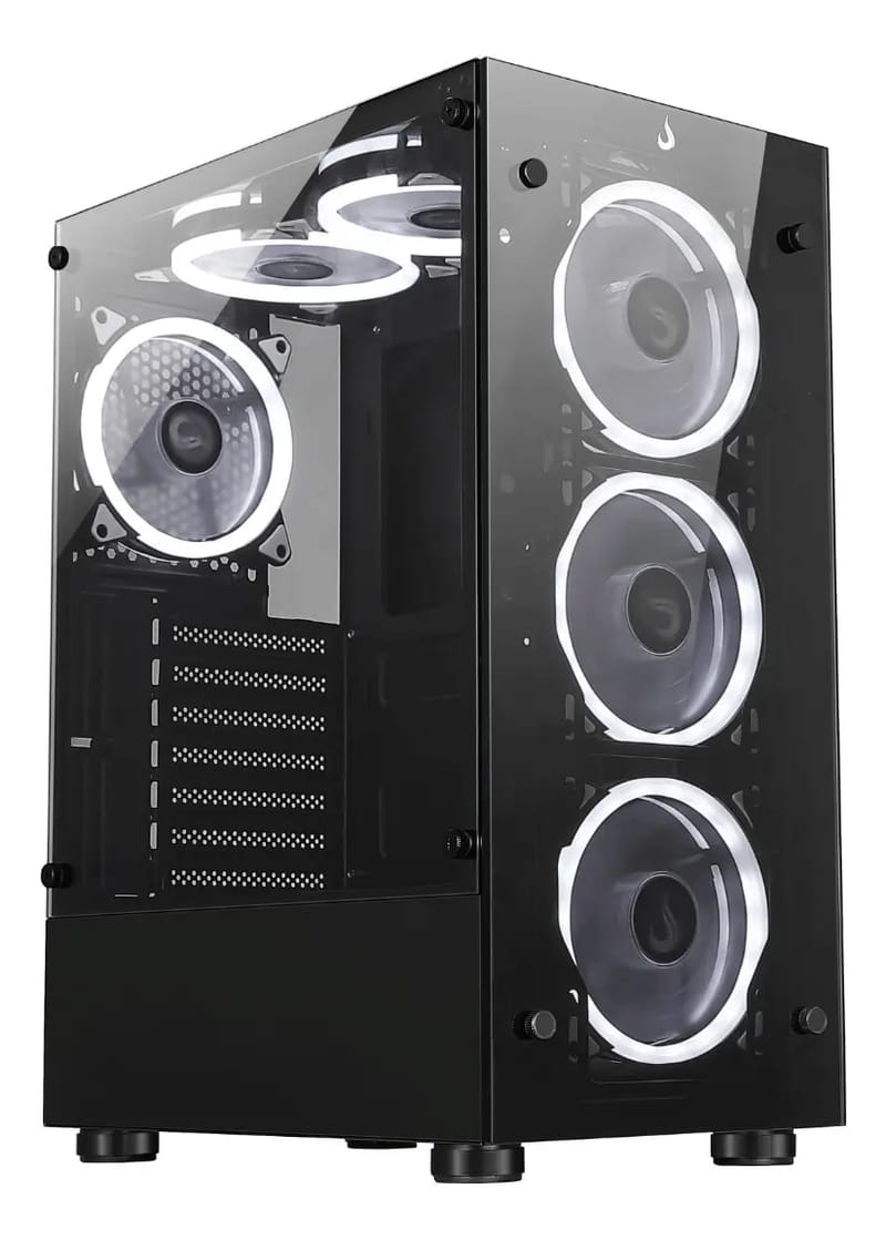 Gabinete Gamer ATX Rise Mode Glass 06X Black