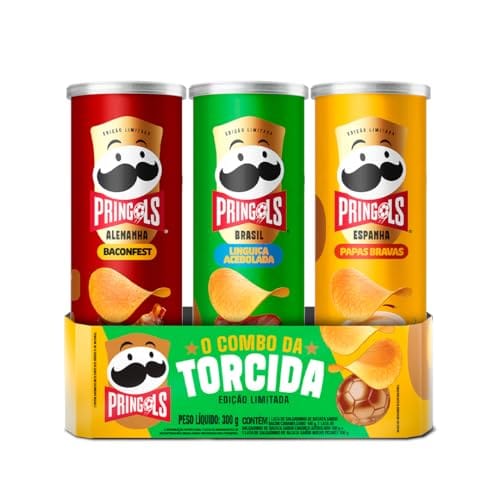 Salgadinho Pringles Tripack Especial Festa do Futebol