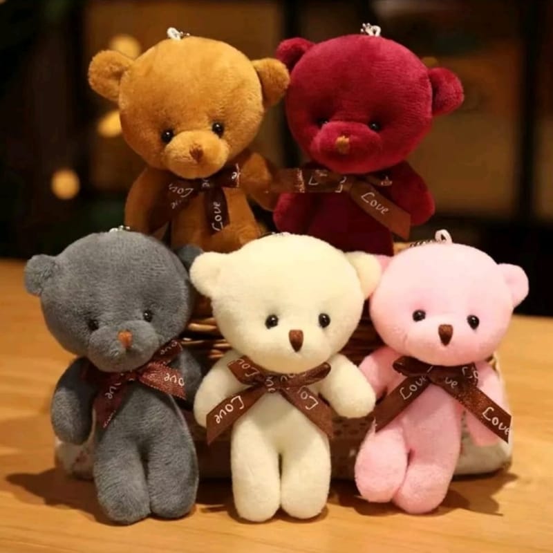 Kit 12 Chaveiros Ursinho Urso De Pelúcia 12cm