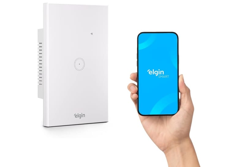 Interruptor Inteligente Touch Elgin 1 Botão Wi-Fi
