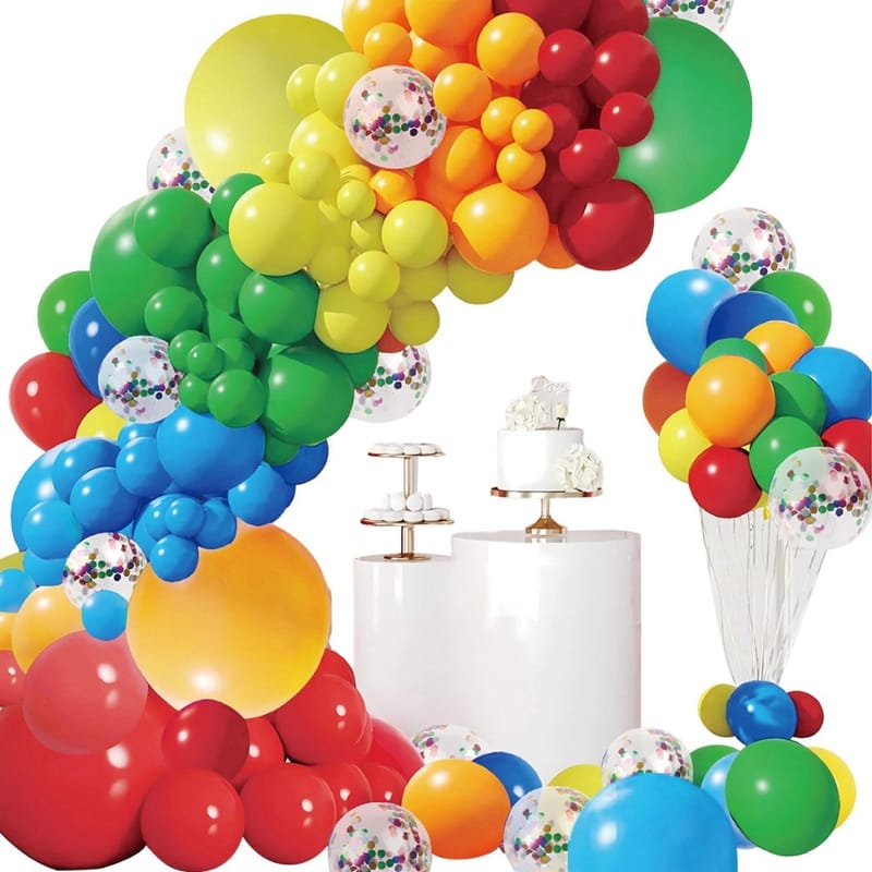 Kit Balões Arco-Íris 120 Peças para Decoração