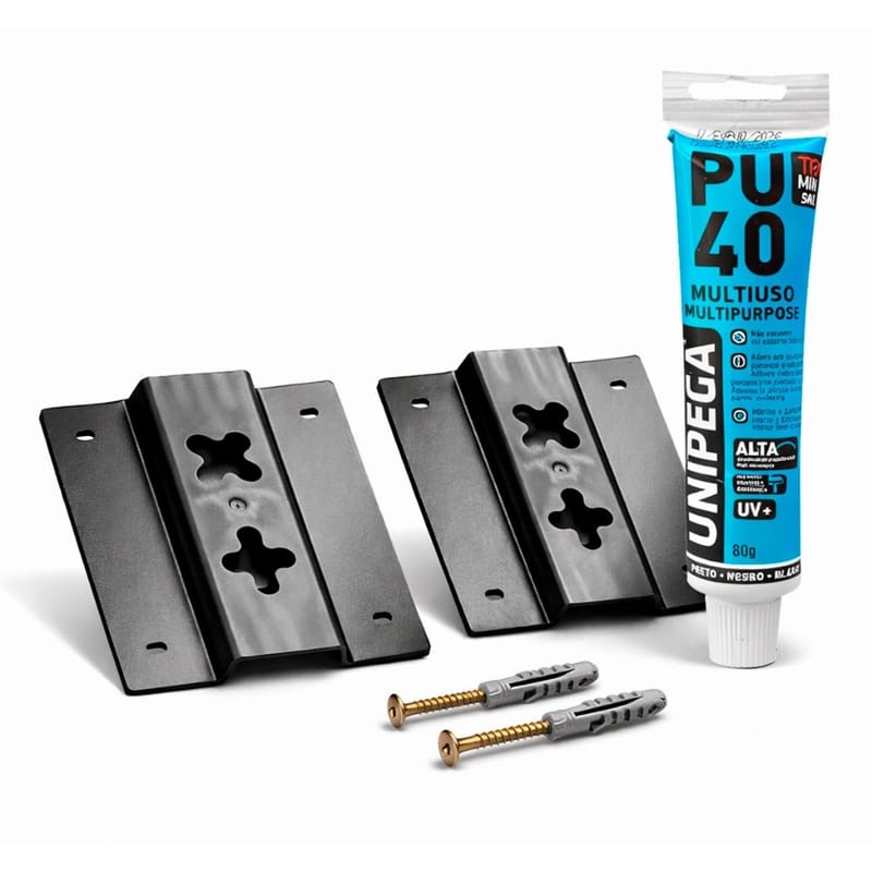 Suporte Para Espelho Kit 2 + Silicone Suporte De Parede