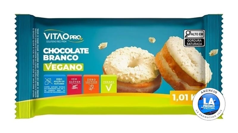 Chocolate Branco Vegano Zero Açúcar VitaoPRO 1,01 Kg