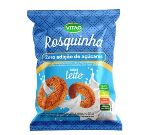 Rosquinhas Leite Integral Zero Açúcar Vitao 110g