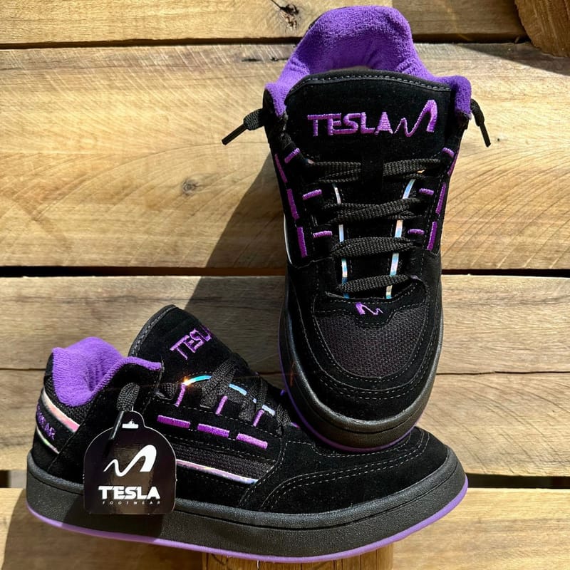 Tênis Tesla Coil Black White Casual Premium