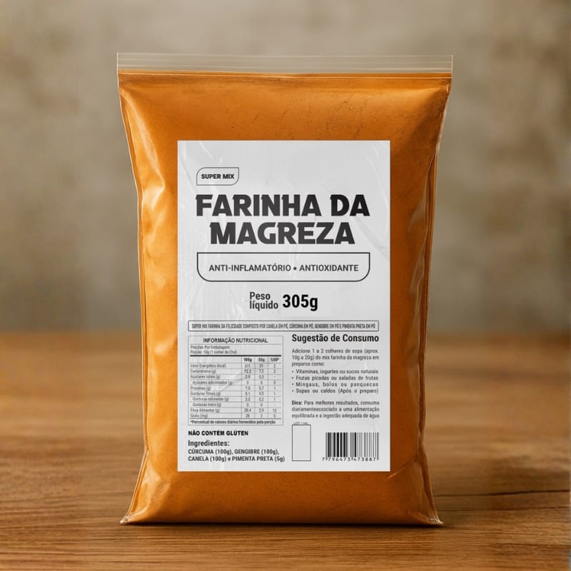 Mix da Magreza em Pó 305g Cúrcuma Gengibre Canela