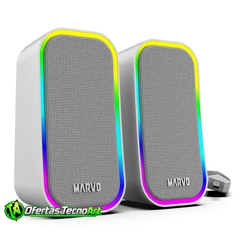 Caixa de Som Marvo SG-285 RGB 3W RMS Cinza