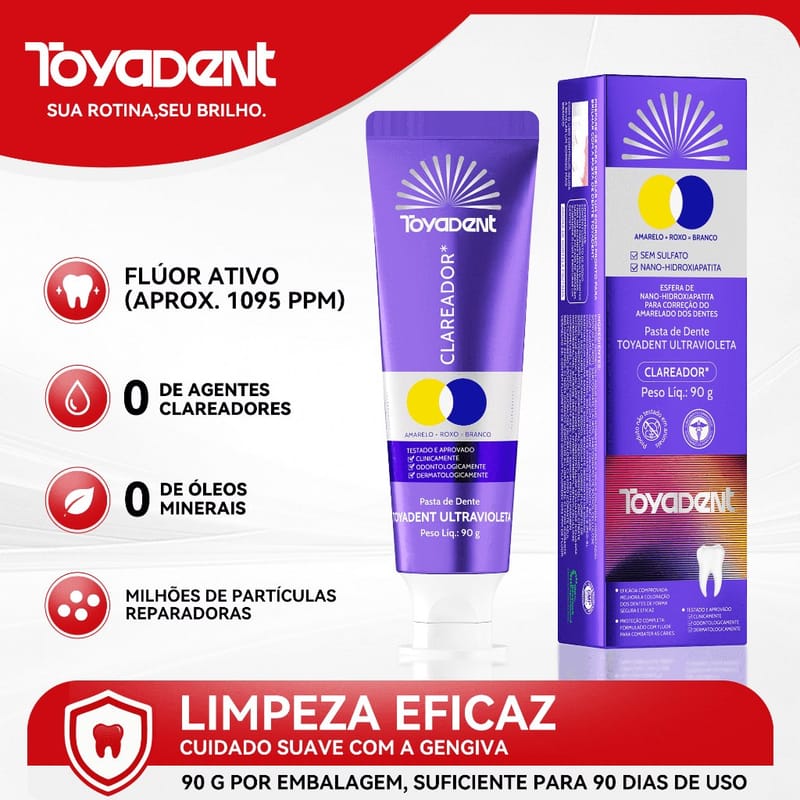 Creme Dental Toyadent Ultravioleta Maracujá 90g