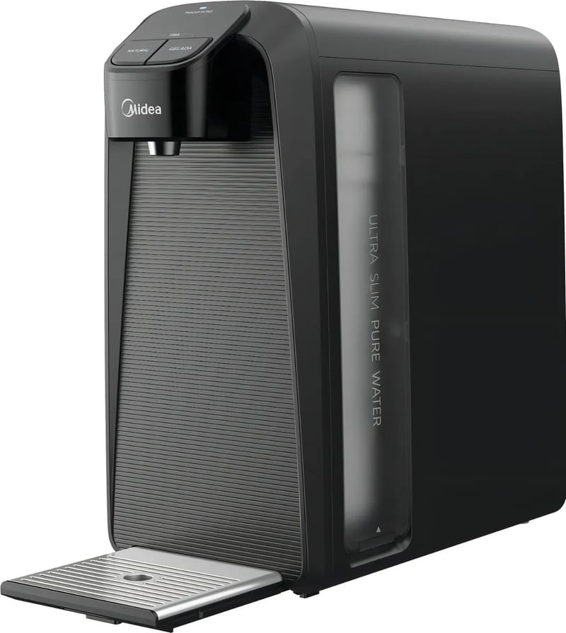 Purificador Midea SlimPure Bivolt Cinza com Filtro de 2 Estágios