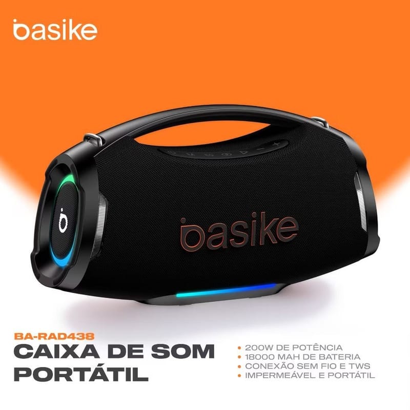 Caixa de Som Bluetooth Basike Boombox 200W