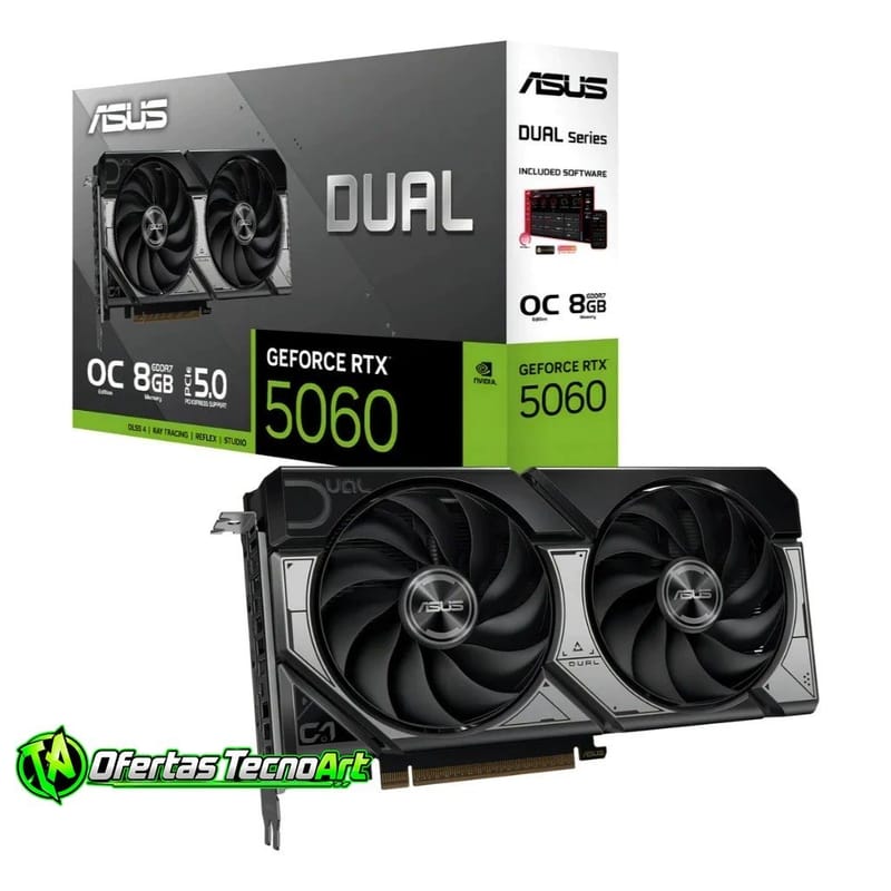 Placa de Vídeo RTX 5060-O8G 8GB Dual Asus