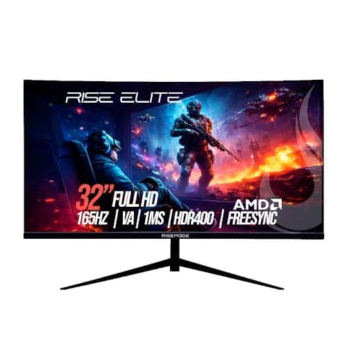 Rise Mode Monitor Gamer Curvo 32" Full HD 165Hz VA DisplayPort/HDMI