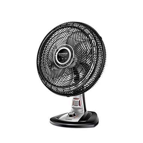 Ventilador Mondial 40cm Super Turbo 8 Pás Preto/Prata